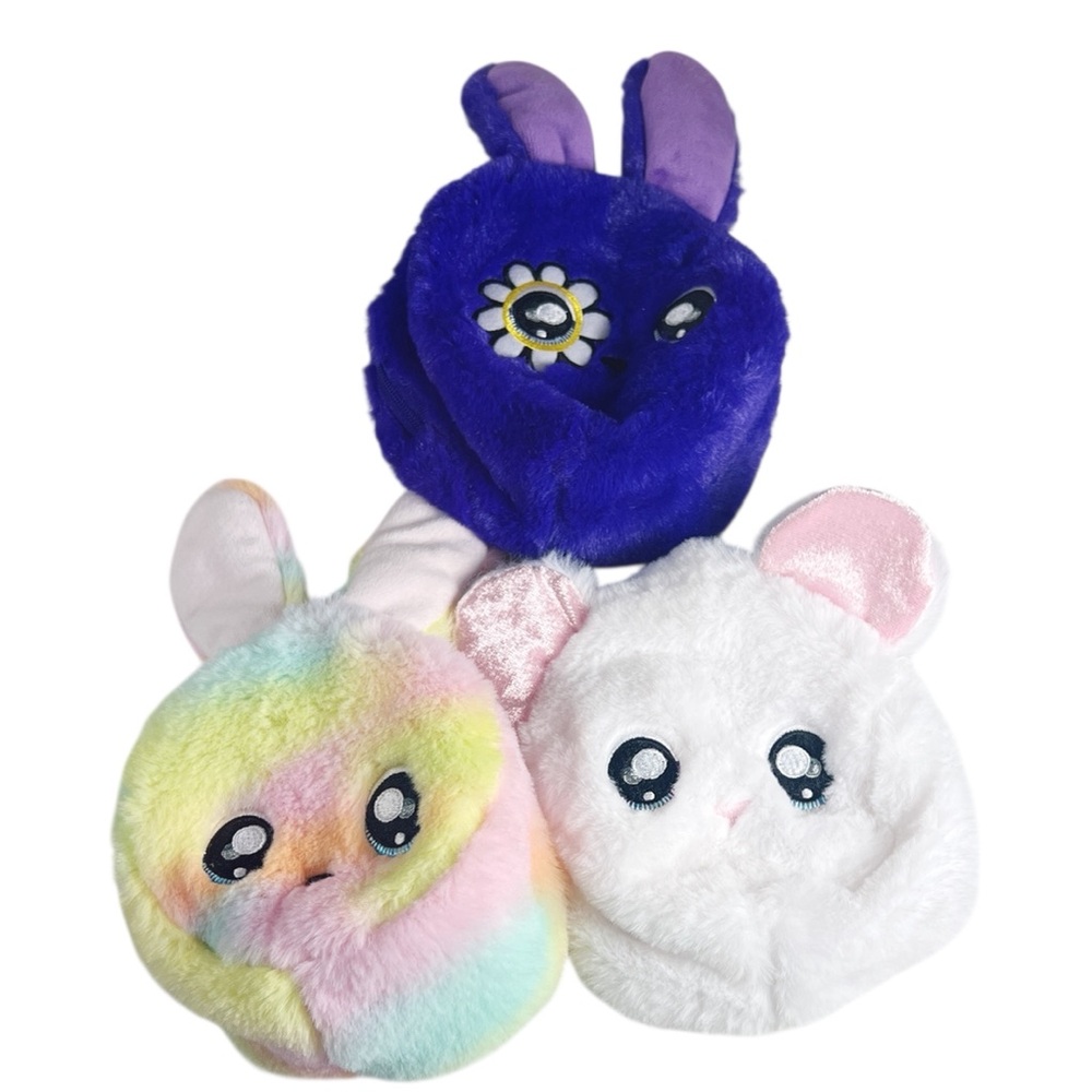 Na! Na! Na! Surprise Animal Clip On Pouches Set of 3 in White / Purple /‎ Multi